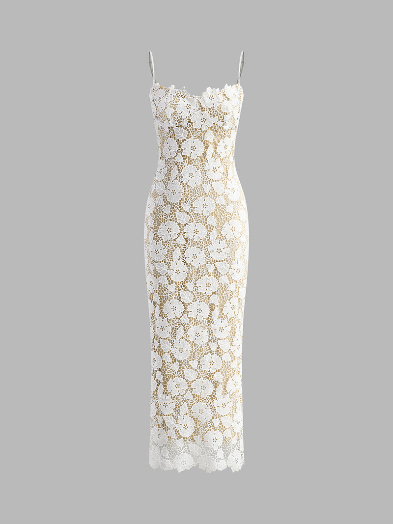 Sophia - Semi-Sheer Lace Dress