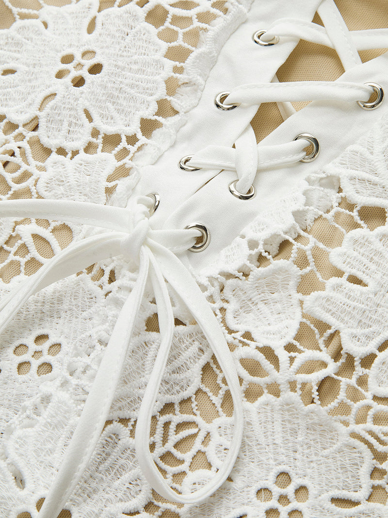 Sophia - Semi-Sheer Lace Dress