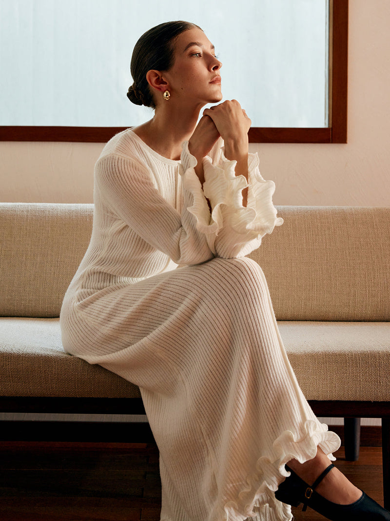 Isla - Semi-Sheer Knit Dress