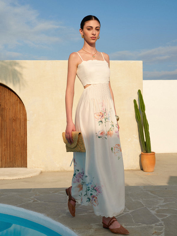 Freya - Floral Print Lace Dress