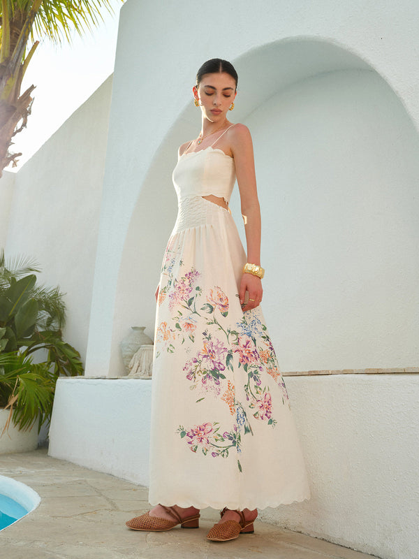 Freya - Floral Print Lace Dress