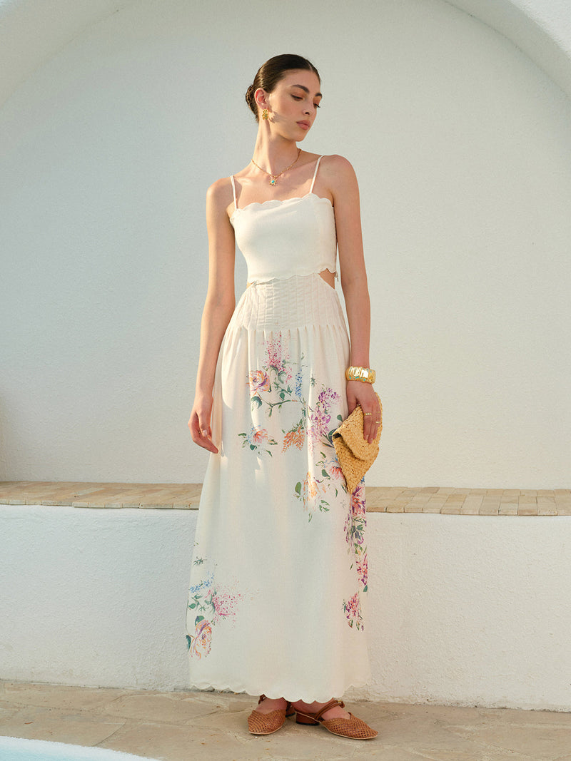 Freya - Floral Print Lace Dress
