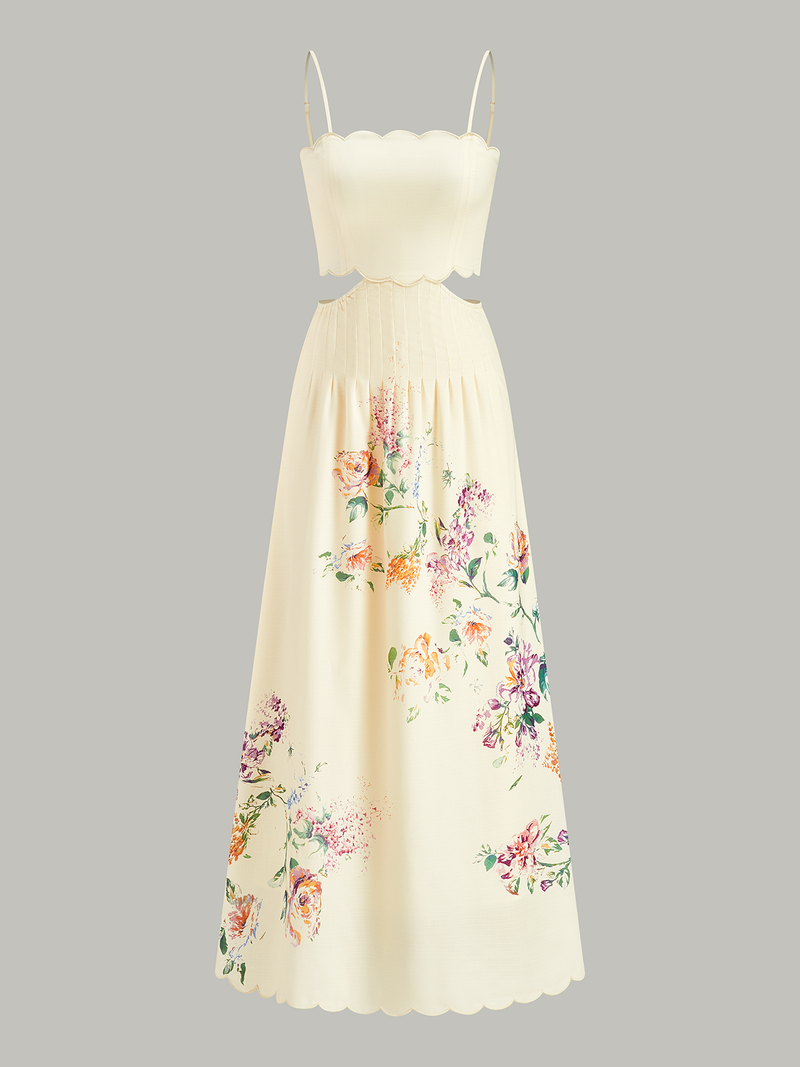 Freya - Floral Print Lace Dress