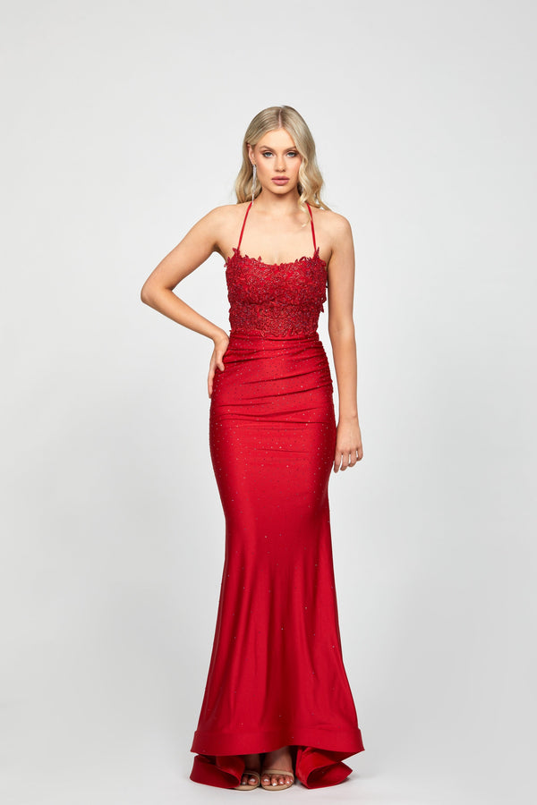 Alamaya - Prom Scoop Gown Red