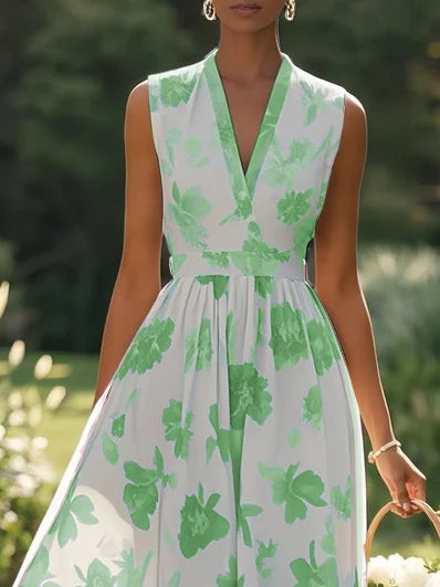 Carla - Chiffon Floral A Line Dress