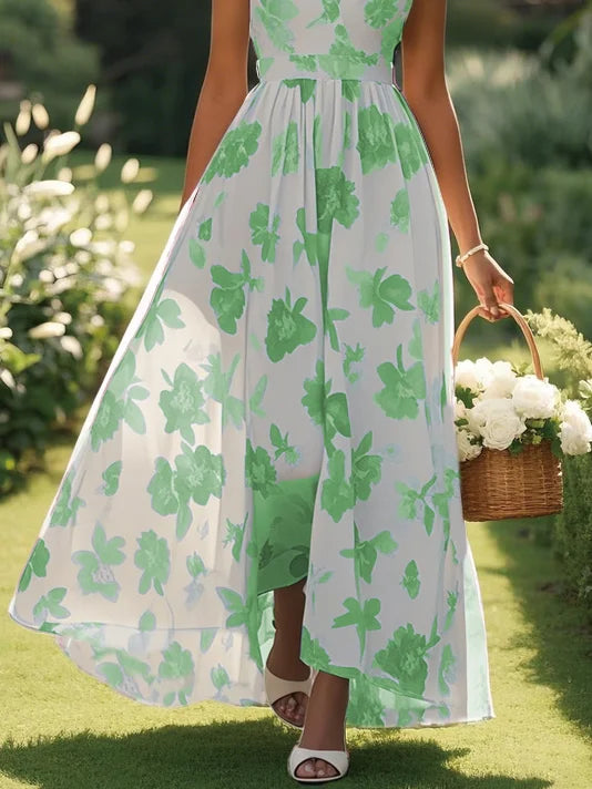 Carla - Chiffon Floral A Line Dress