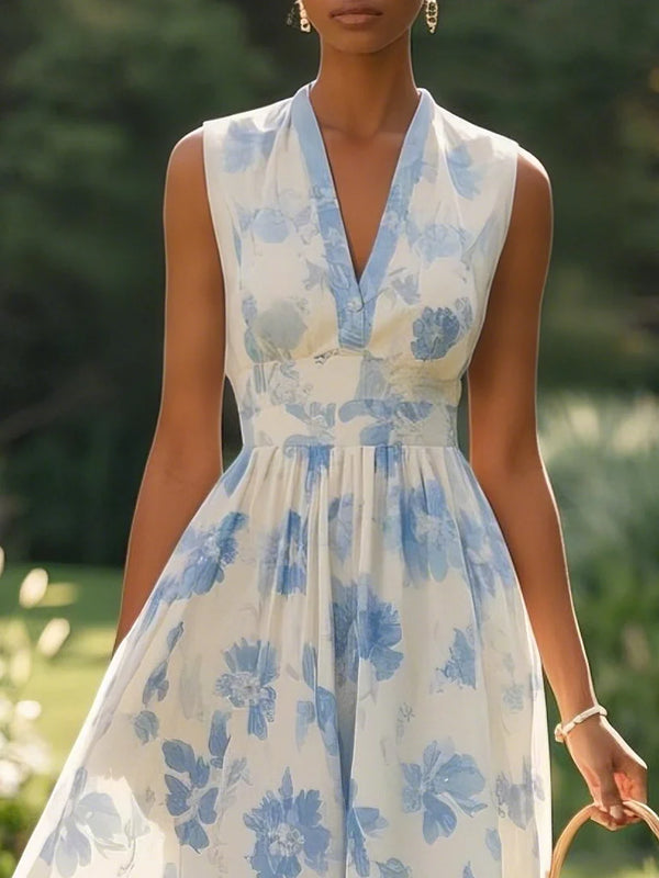 Carla - Chiffon Floral A Line Dress