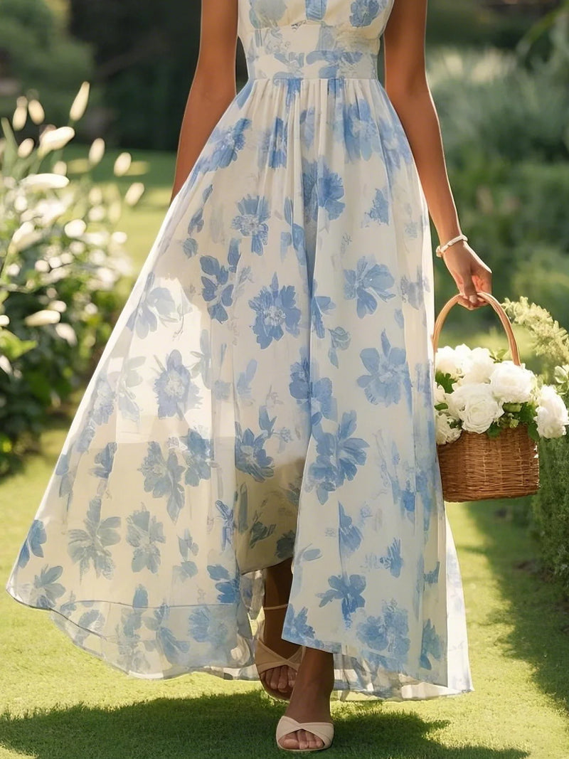Carla - Chiffon Floral A Line Dress