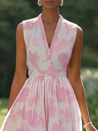 Carla - Chiffon Floral A Line Dress