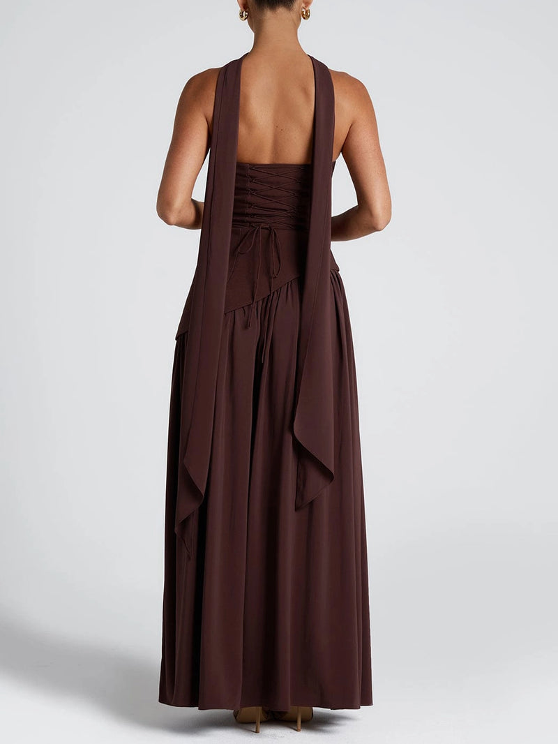 Carllota - Elegant Wrap-Pleated Dress