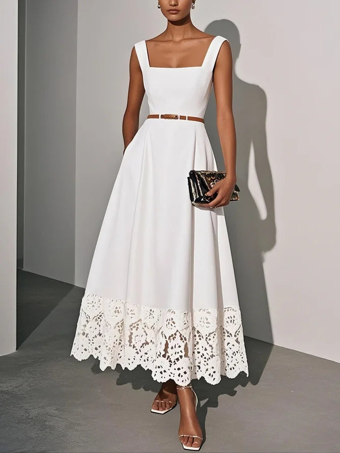 Carllota - Classic Lace Sleeveless Dress