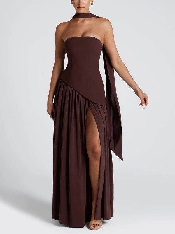 Carllota - Elegant Wrap-Pleated Dress