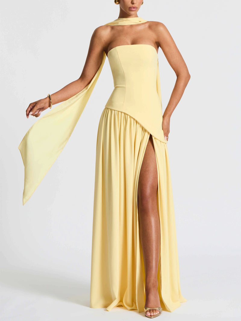 Carllota - Elegant Wrap-Pleated Dress