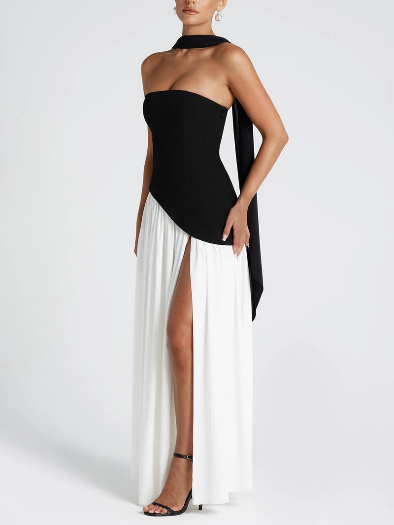 Carllota - Elegant Wrap-Pleated Dress