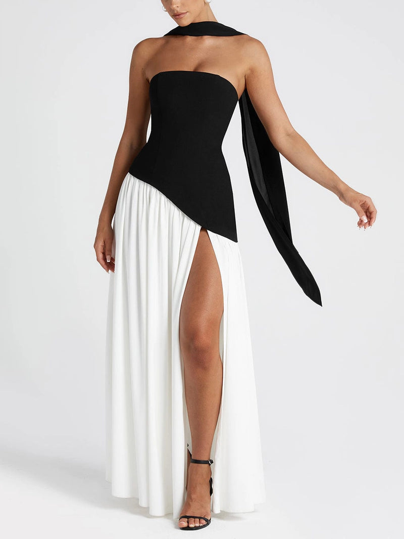Carllota - Elegant Wrap-Pleated Dress