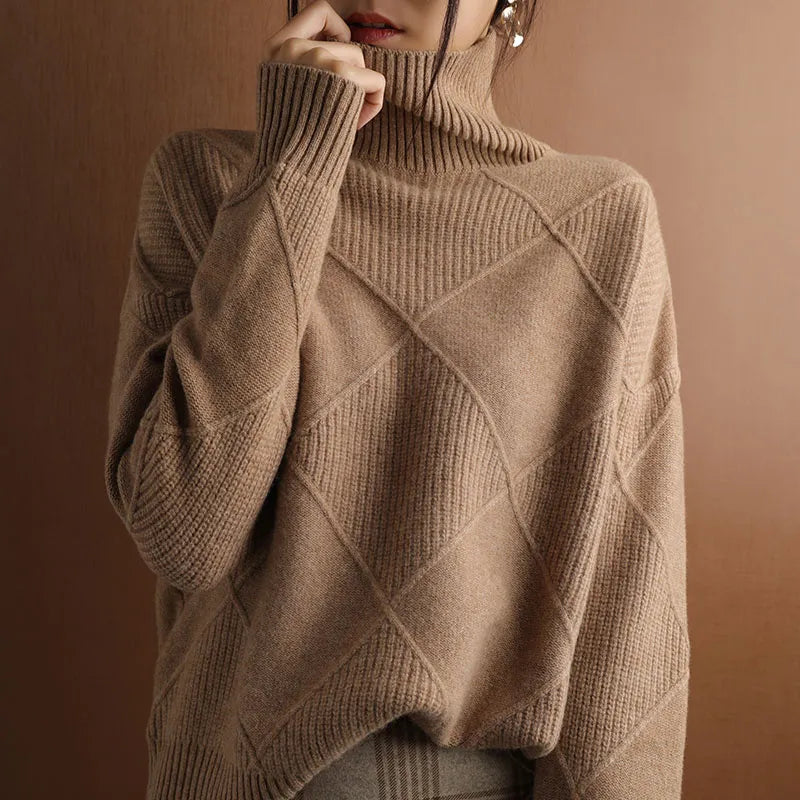Chunky Lotus |  High Neck Sweater