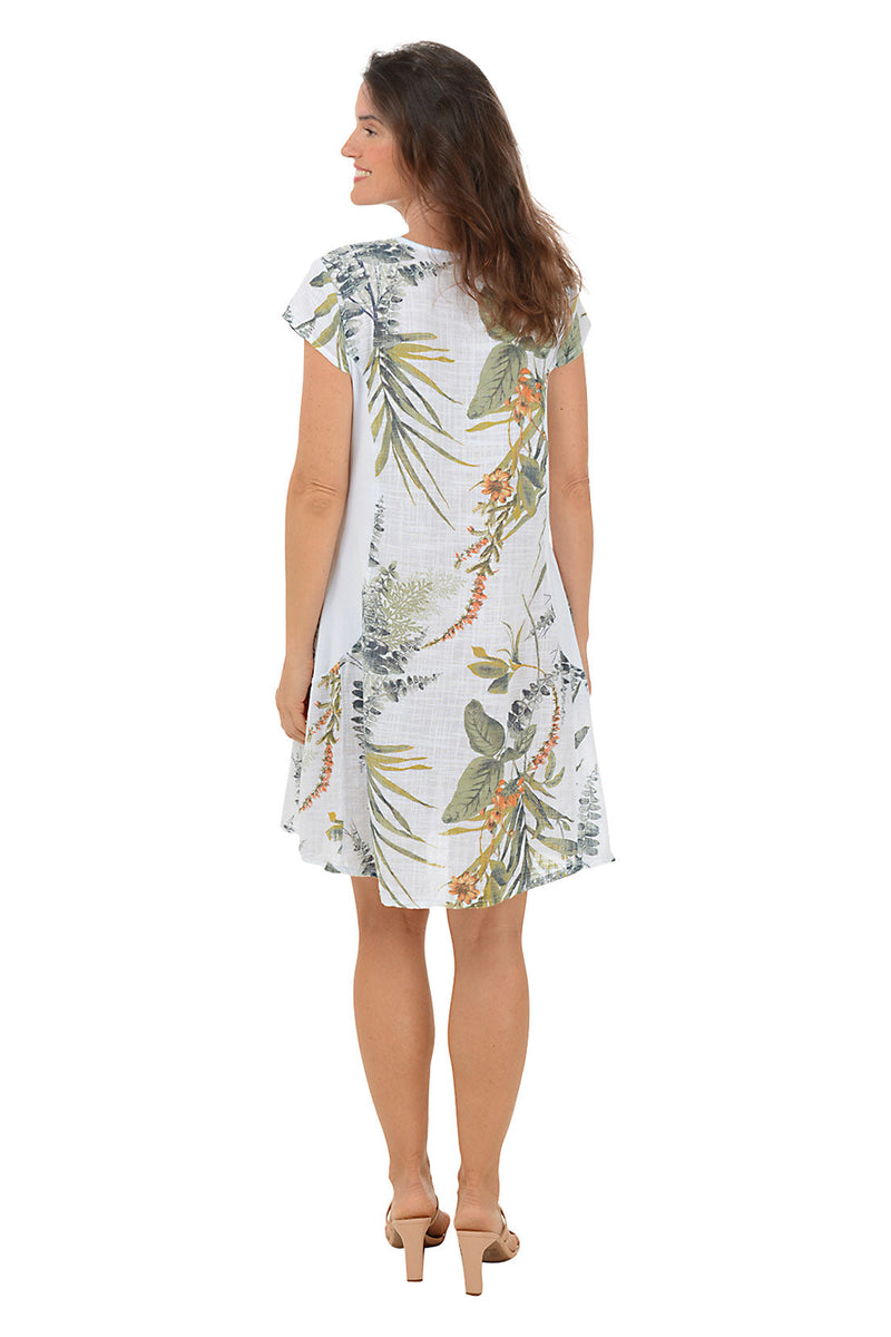 Fern - Forest Cap Sleeve Dress