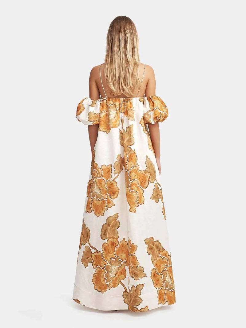 Cora - Floral Print Sling Dress