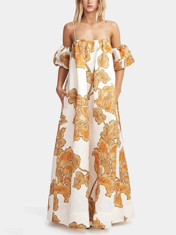 Cora - Floral Print Sling Dress