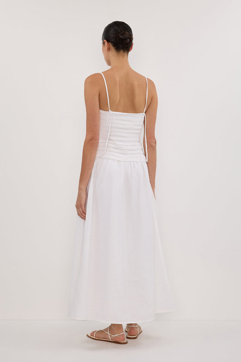 Reena - Elegant White Midi Dress