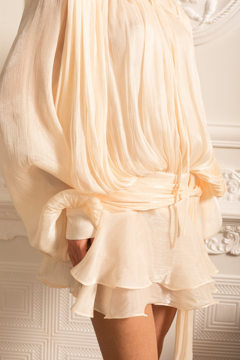 Avenelle - Draped Long Sleeved Dress