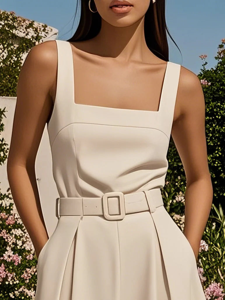 Dahlia - Square Neck Sleeveless Dress
