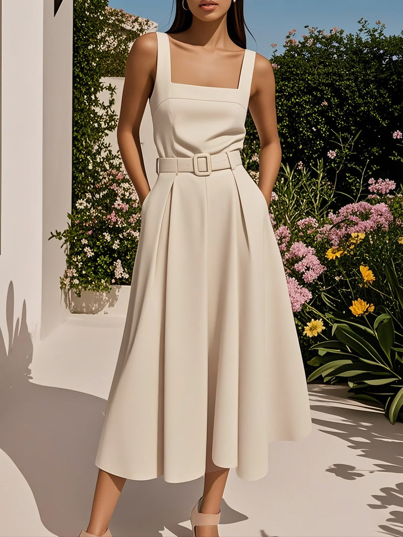 Dahlia - Square Neck Sleeveless Dress