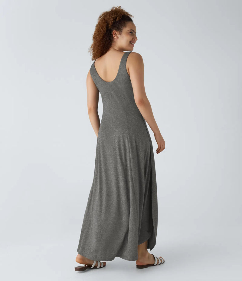 Luna - Flowy Split Backless Dress