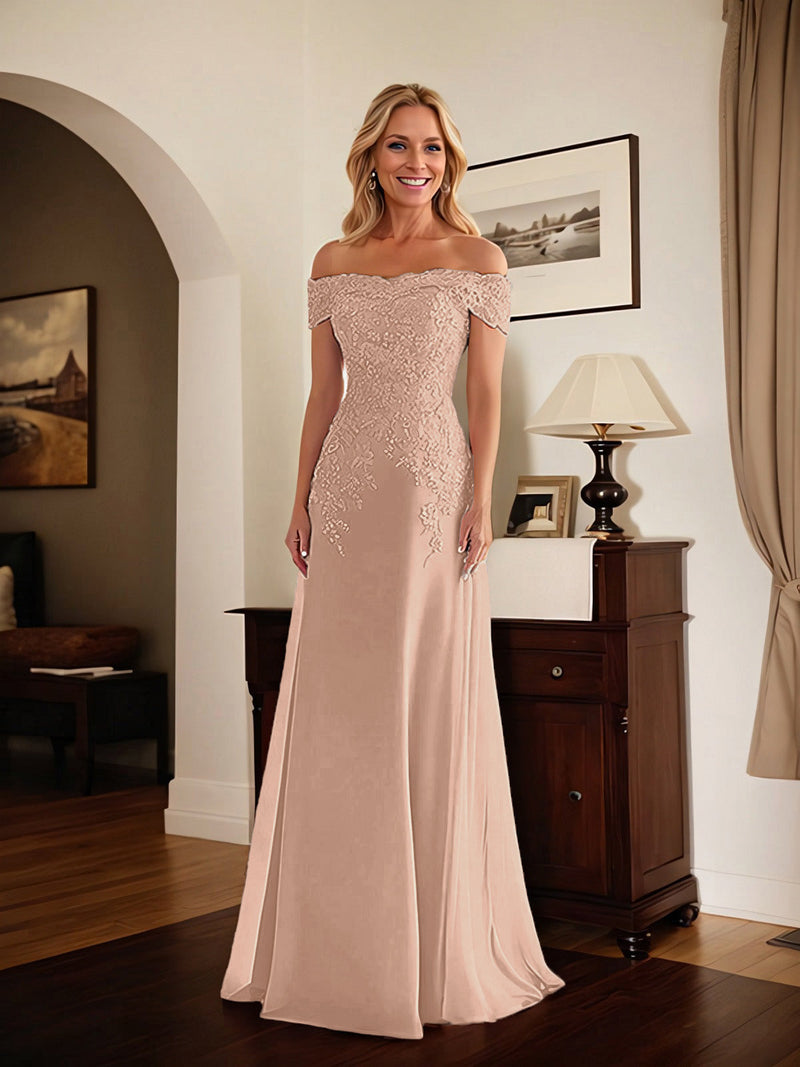 Eallise - Elegant Taupe Lace Dress