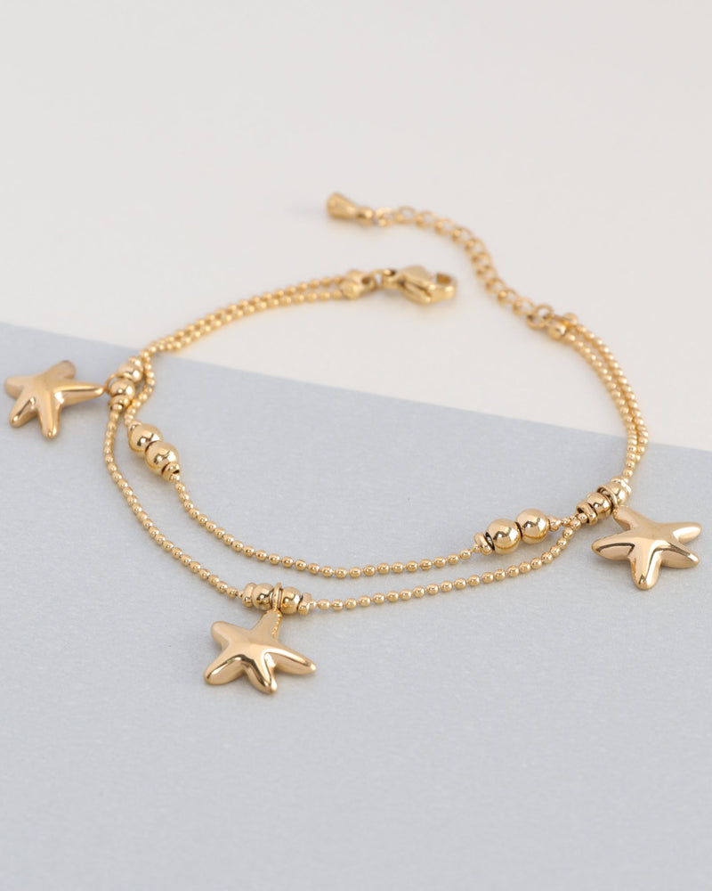 Starla Gold Starfish Layered Bracelet