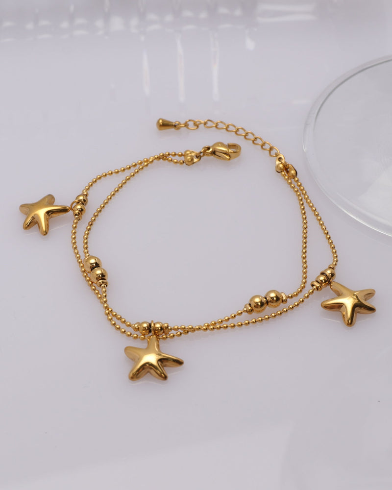 Starla Gold Starfish Layered Bracelet