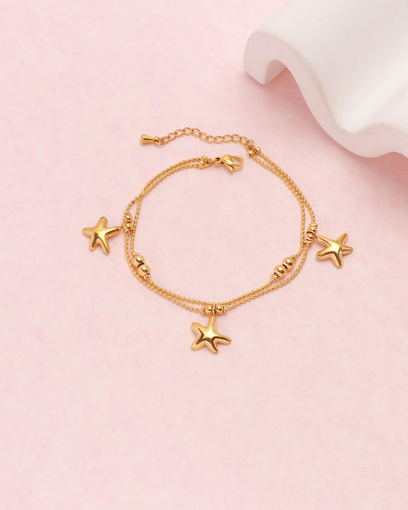 Starla Gold Starfish Layered Bracelet