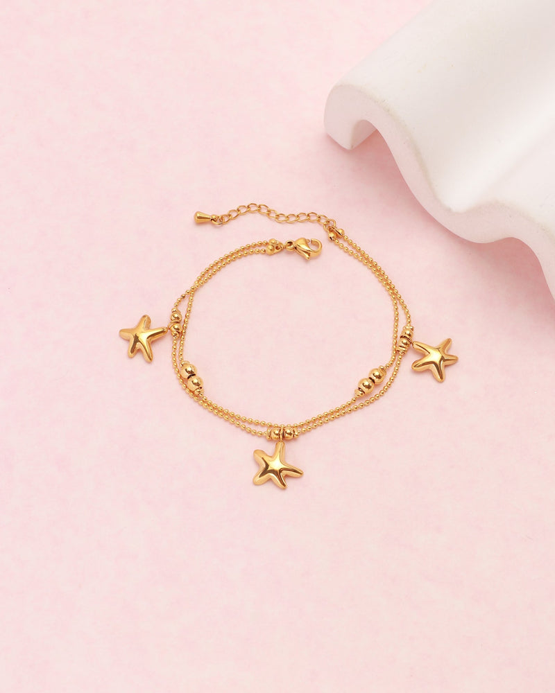 Starla Gold Starfish Layered Bracelet