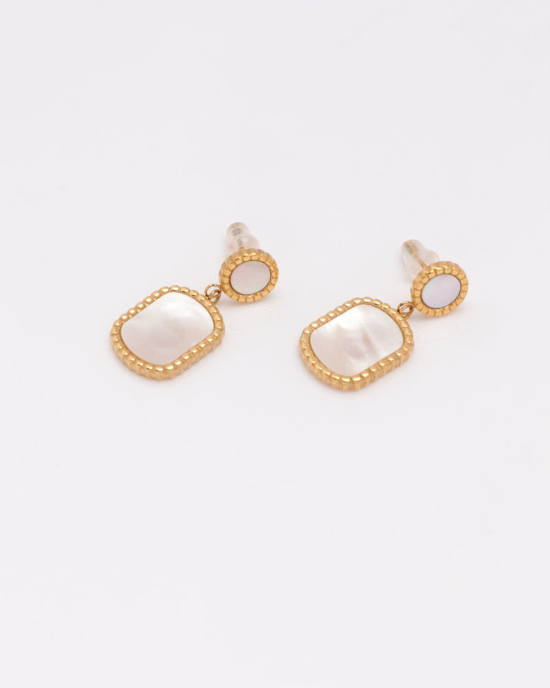 Skylar Shell Gold Earrings