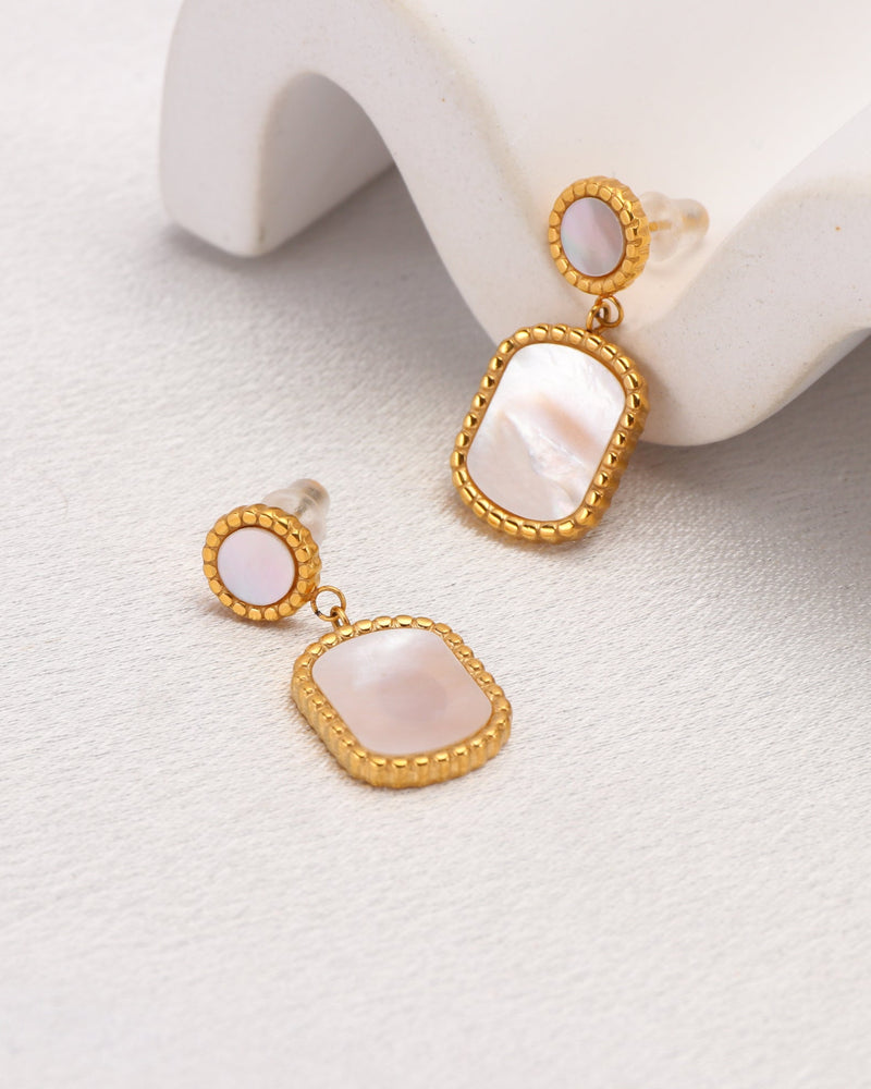 Skylar Shell Gold Earrings