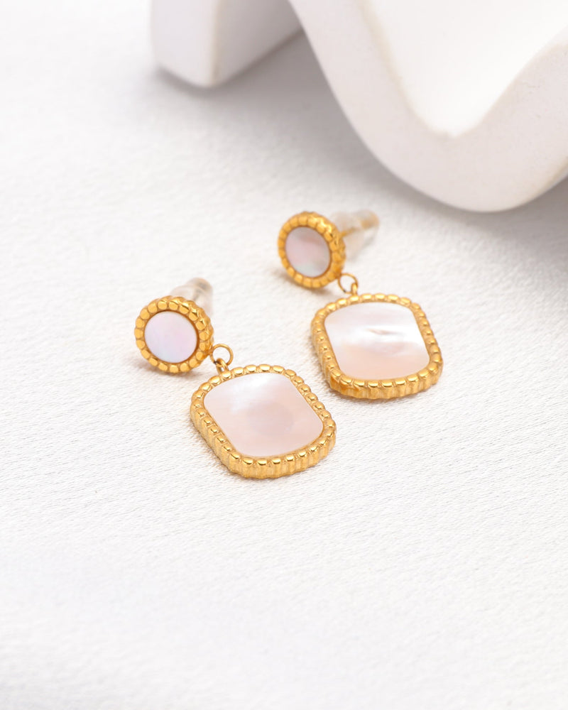 Skylar Shell Gold Earrings