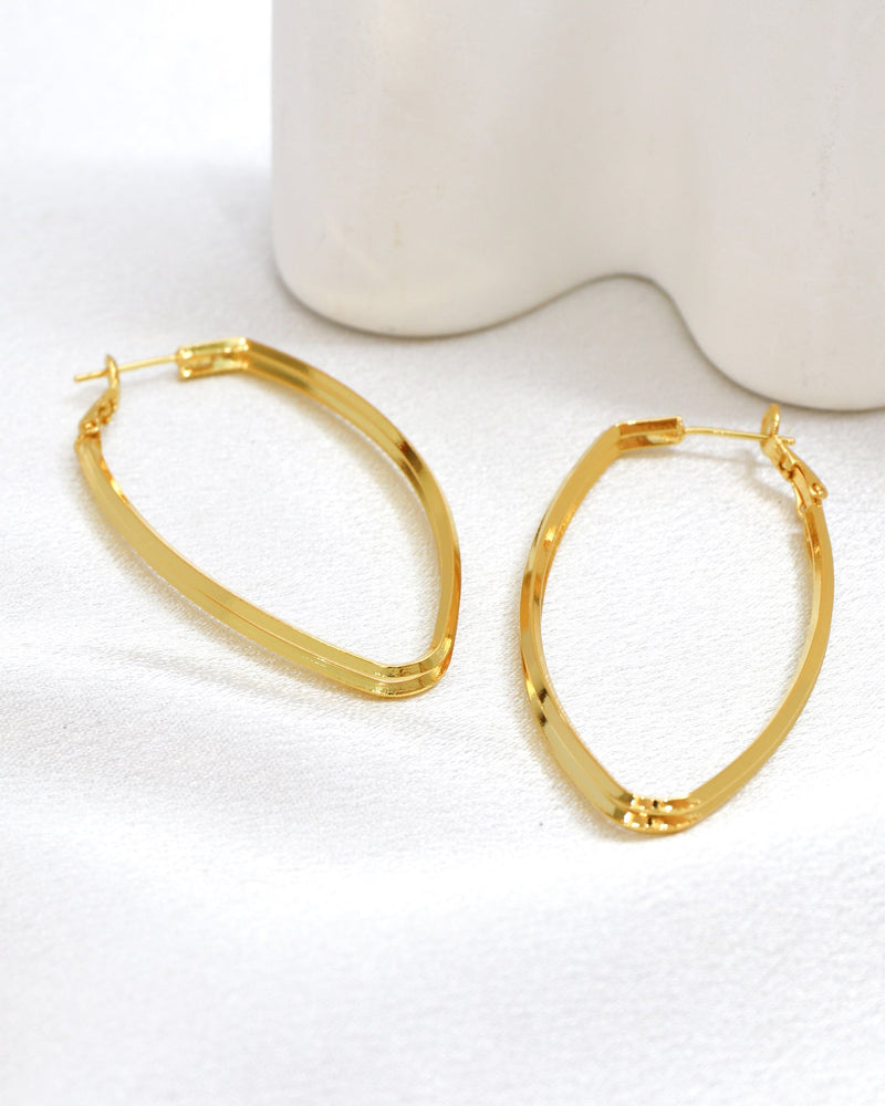 Pyra Gold Irregular Hoop Earrings