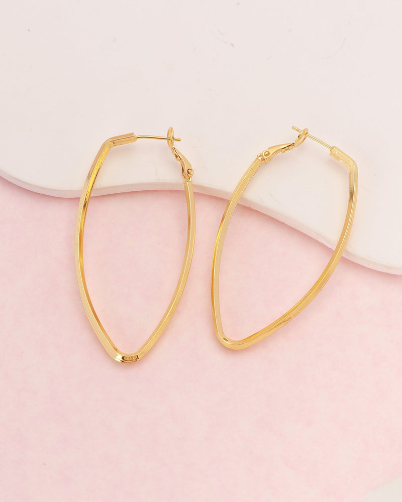 Pyra Gold Irregular Hoop Earrings