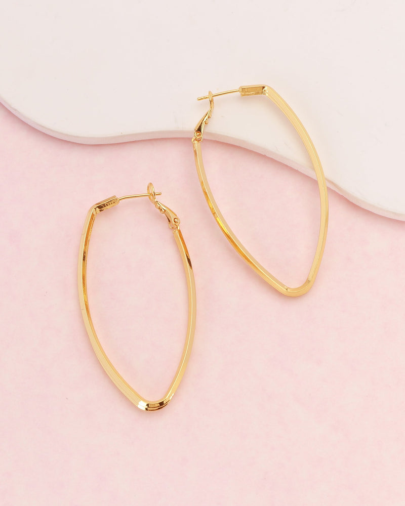 Pyra Gold Irregular Hoop Earrings