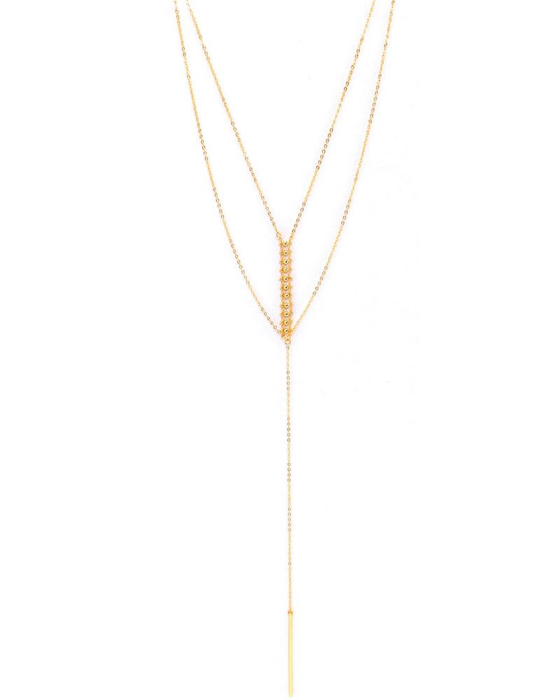 Linn Gold Long Layered Necklace