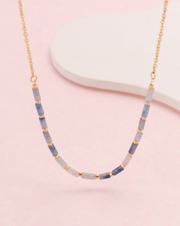 Aurora Blue Aventurine Bead Necklace