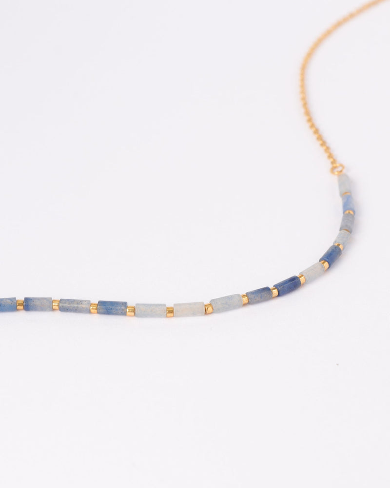 Aurora Blue Aventurine Bead Necklace