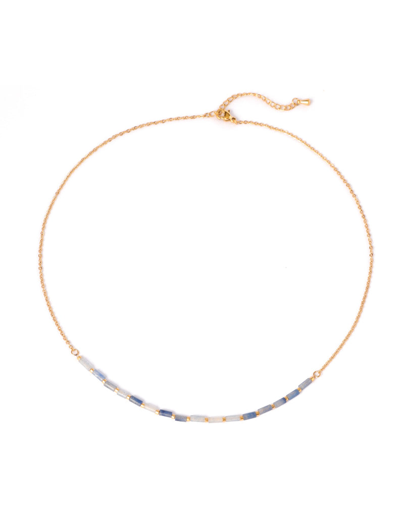 Aurora Blue Aventurine Bead Necklace