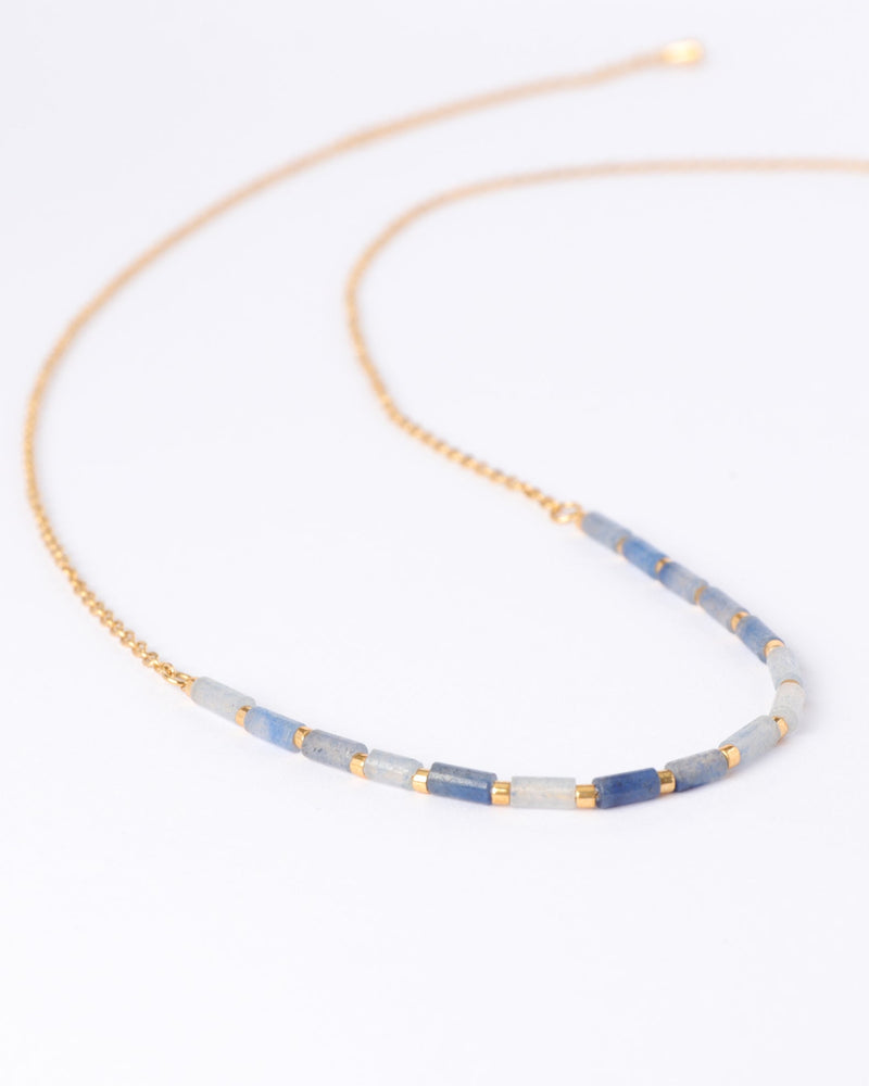 Aurora Blue Aventurine Bead Necklace