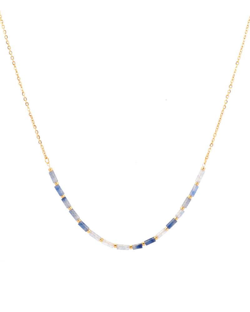 Aurora Blue Aventurine Bead Necklace
