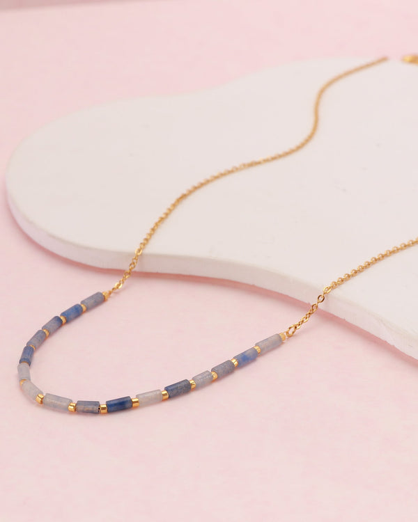 Aurora Blue Aventurine Bead Necklace