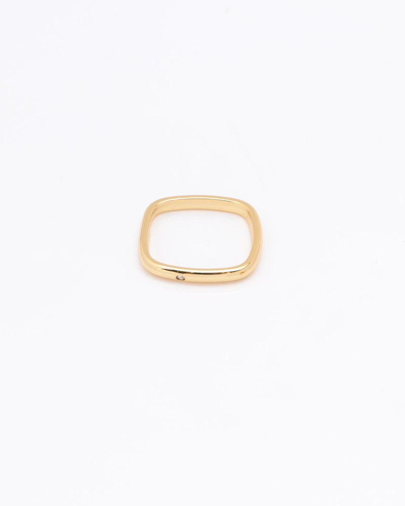 Quadra Gold Square Ring