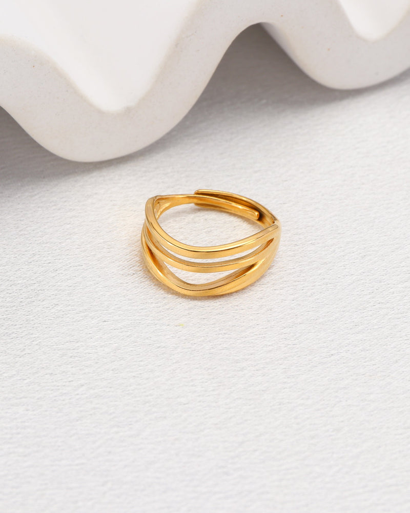 Linnea Irregular Gold Layered Ring