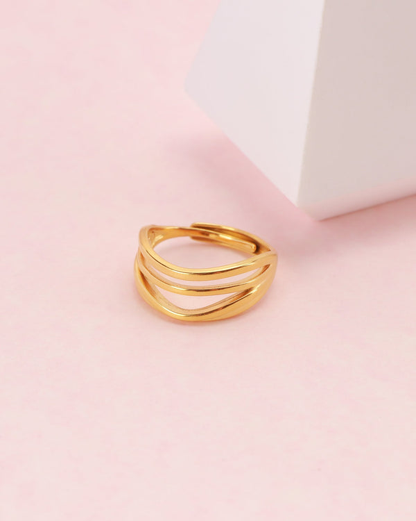 Linnea Irregular Gold Layered Ring