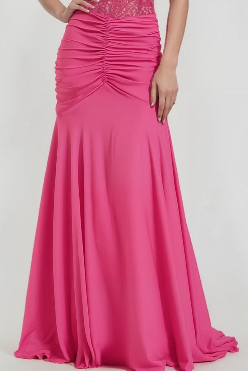 Rosie - Rose Lace Strapless Dress